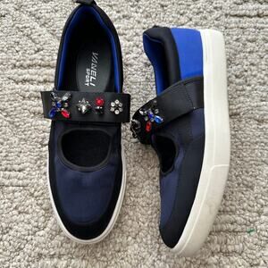 VANELi Sport Oldys Embellished Color Block Mary Jane Sneaker Shoe Navy 8.5N